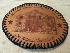 NATIONAL VETERANS CREATIVE ARTS FESTIVAL SAN ANTONIO ALAMO Leather Belt Buckle picture