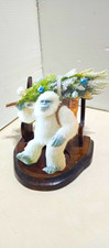 White Sasquatch Christmas Ornament Carrying a Tree Doubled Sided picture