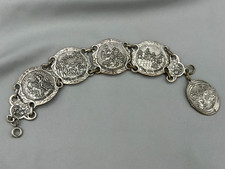 1940s CUBA Story Panel Bracelet Rumba Dance Criollo Cubano Repousse Vintage picture