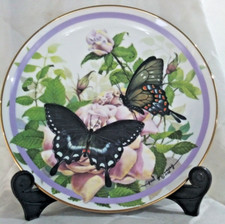 Spicebush Swallowtail Butterfly Garden Plate 1986 Paul Sweany Hamilton Coll. EUC picture
