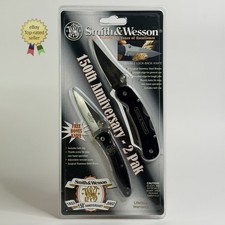 NEW Smith & Wesson 150th Anniversary Golden Issue Pocket Knife 2 Pak ⚠️SEALED picture