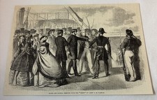 1881 magazine engraving~ JAMES MURRAY MASON AND JOHN SLIDELL - THE TRENT AFFAIR picture
