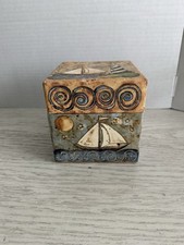 VTG Bob’s Boxes “Set Sail” Karen Hilliard Crouch Nautical Folk Art Maritime L👀K picture