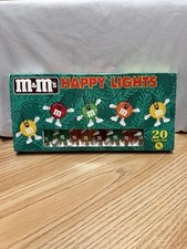 VINTAGE M&M’s  Happy Lights Holiday 20 Light Strand Lite Set Brand New picture