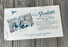 Vintage Le Chocolat Poulain Chansons De France Advertisement picture