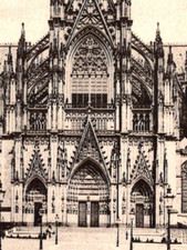 * Antique RPPC UDB Cologne Cathedral Kölner Dom Germany South Door c1903 picture
