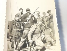 WWII Italian Soldiers Armed Rifles Military Photo Regio Esercito 1940s picture