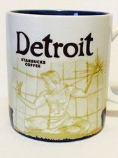 2009 Starbucks DETROIT Collectors Series City Coffee Mug Cup 16 oz picture