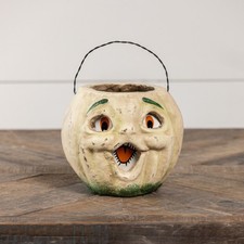 Ragon House White Jack O Lantern Bucket Lantern Choir Boy Retro Halloween 5