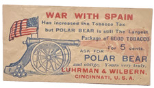 1898 Spanish–American War Tobacco Advertising Card – Polar Bear – Patriotic RARE picture