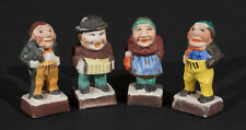 Occupied Japan Miniature Porcelain Figurines Man With Concertina And Friends picture