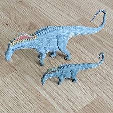 Vintage 1994 Battat Amargasaurus Dinosaur Figures Large & Small | READ DESCRIPTI picture