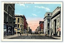 c1920 Main Street Looking West 8th Exterior Building Richmond Indiana Postcard picture