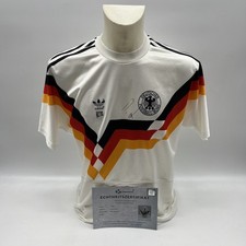 DFB Jersey Rudi Völler Signed Autographs Adidas COA L, White picture