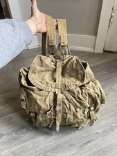 Vintage Backpack WW2 1940's - 50's Army Surplus Military Camping Bug Out Bag picture