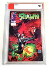 Spawn #1 1992 Image Comics PSA 9.6 1st App Spawn Al Simmons Logo Error Direct picture