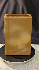 Early Frankoma Pottery #63 Rectangle Pillow Vase Desert Gold 1930s-1950s MINT picture
