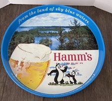 Vintage Hamm's Beer Metal Serving Tray 12
