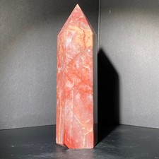 693G RARE red agate flower Tower crystal mineral column Healing picture