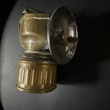 Antique Justrite Miner's Carbide Lamp w 7