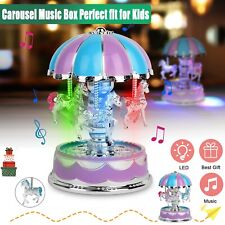 Toys for Girls Carousel Music Box Merry-Go-Round LED Lights Kids Baby Xmas Gift picture