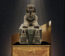 Replica piece of the Egyptian Sphinx like the one in Hatshepsut temple picture