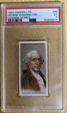 1924 Ogden's LTD Leaders of Men Tobacco Card George Washington #46 PSA 5 picture