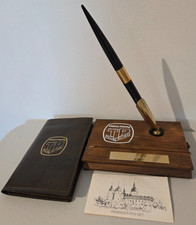 1979 Delco Remy GM Anderson Indiana Employee Award Desk Pen Set Memo Clip Walnut picture