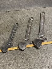 Vintage Diamond Calk Horseshoe Co Adjustable Wrenches 8”, 10”, 12” USA  picture