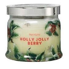 Partylite HOLLY JOLLY SIGNATURE 3-wick JAR CANDLE  BRAND NEW   picture