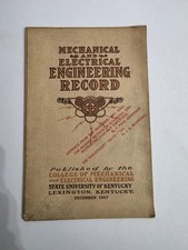 1907 Kentucky Mechanical And Electrical Engineering Record Railroad Locomotive picture