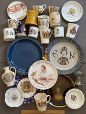 MAKE YOUR LOT ROYALTY & CORONATION TEACUP PLATE SOUVENIR VTG FLAT RATE SHIPPING picture