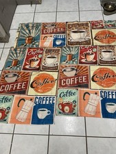 Pair  (2 Panels) & Valance   Vintage  Coffee Theme Curtains picture