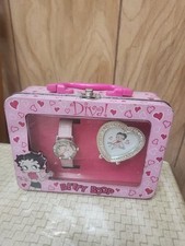 Vintage Betty Boop Watch and Mirror Set In Collector Tin  Watch Needs Battery picture