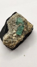 42g Natural Muzo Emerald Matrix Specimen Gem Crystals Pyrite Calcite 36mm picture