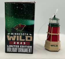 Minnesota Wild 2023 Limited Edition Holiday Ornament - Lights Sound - Tested picture