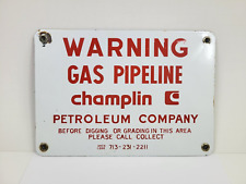 Vintage Champlin Oil Porcelain Sign - 