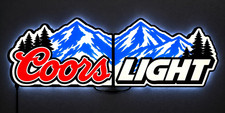 Coors Light LED LightBox Display 2 Panel Advertising 3D Printed Beer Sign 6”x18” picture