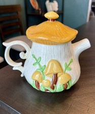 Rare Flawless Vintage Arnel's Merry Mushroom Ceramic Teapot & Lid - Cottagecore picture