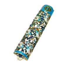 Handcrafted Jeweled Pomegranate Mezuzah in Gift Box 6
