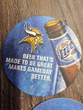 2007 Minnesota Vikings- Gameday Crew - Miller Light Beer Coasters - U-Get-2 picture