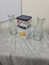 Nabisco Saltine Cracker Tin - 1978 With 2 Paul Masson Milk Glass Bolltes picture