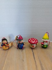 Set of 4 vintage Steinbach wooden Christmas ornaments from Germany picture