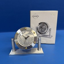 Vintage Linden Quartz World Time Desk Clock GMT Japan Excellent Condition picture