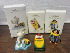Hallmark Keepsake Crayola Christmas Ornaments Lot of 3 2006-2008 picture