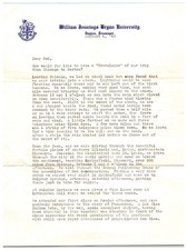 Vintage Original August 1940 William Jennings Bryan University Letter (3 Pages) picture