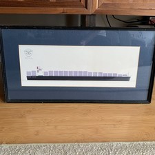 Vintage MCM Official United States Lines Cargo Ship Framed Illustration Print. picture