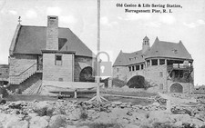 Old Casino & Life Saving Station Narragansett Pier Rhode Island RI - Reprint picture