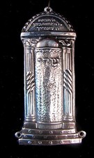 ANTIQUE MEZUZAH STERLING SILVER MADE IN PALESTINE c.1920'S picture