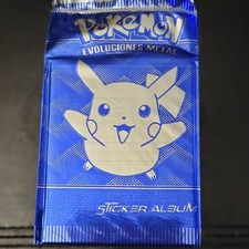 PRISMA Pokémon Evoluciones Metal Sticker Album 1 Pack, Spanish, Pikachu 2022 picture